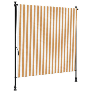 vidaXL Außenrollo Orange und Weiß 200x270 cm Stoff und Stahl