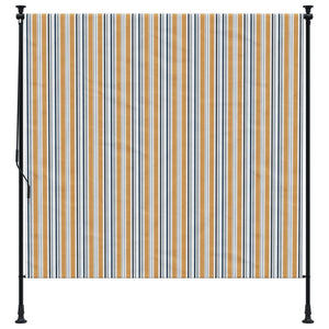 vidaXL Außenrollo Gelb und Weiß 200x270 cm Stoff und Stahl