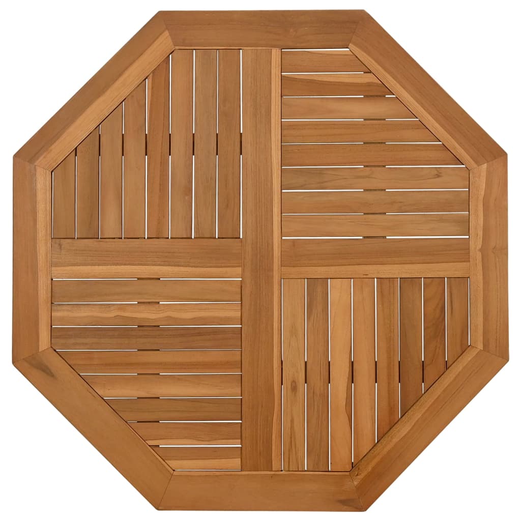 vidaXL Tischplatte 90x90x2,5 cm Achteckig Massivholz Teak