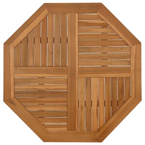 vidaXL Tischplatte 90x90x2,5 cm Achteckig Massivholz Teak