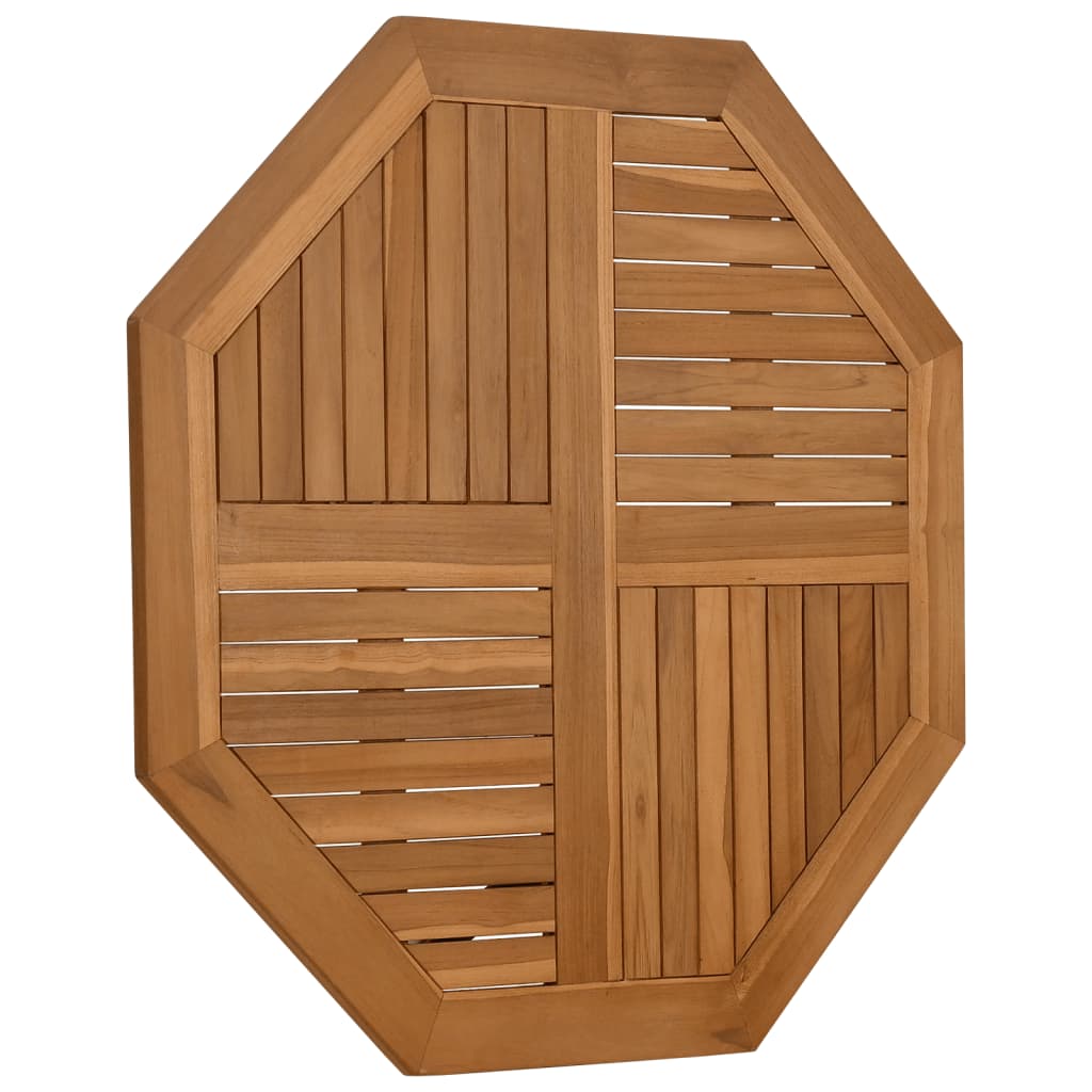 vidaXL Tischplatte 90x90x2,5 cm Achteckig Massivholz Teak