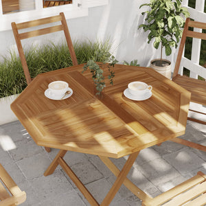 vidaXL Tischplatte 90x90x2,5 cm Achteckig Massivholz Teak