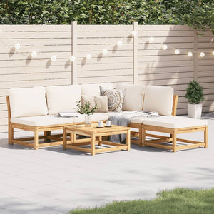 vidaXL 6-tlg. Garten-Lounge-Set mit Kissen Massivholz Akazie