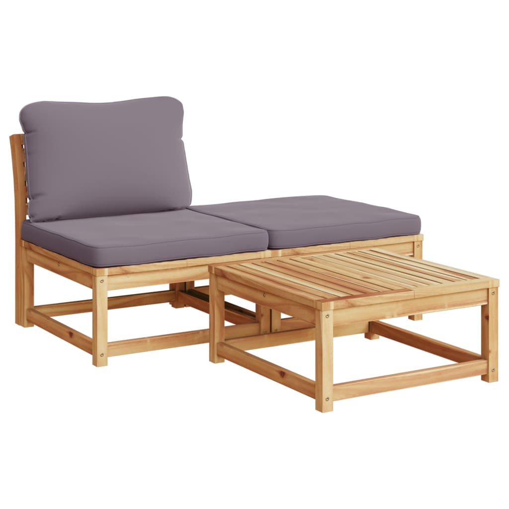 vidaXL 5-tlg. Garten-Lounge-Set mit Kissen Massivholz Akazie