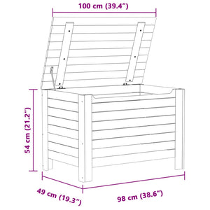 vidaXL Truhe mit Deckel RANA 100x49x54 cm Massivholz Kiefer