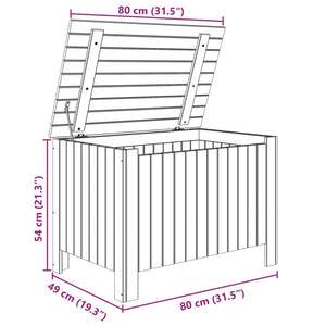 vidaXL Truhe mit Deckel RANA 80x49x54 cm Massivholz Kiefer