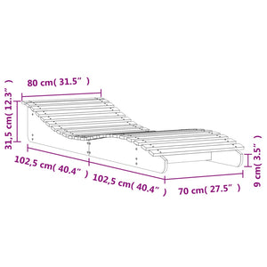 Sonnenliege 205x80x31,5 cm Massivholz Douglasie