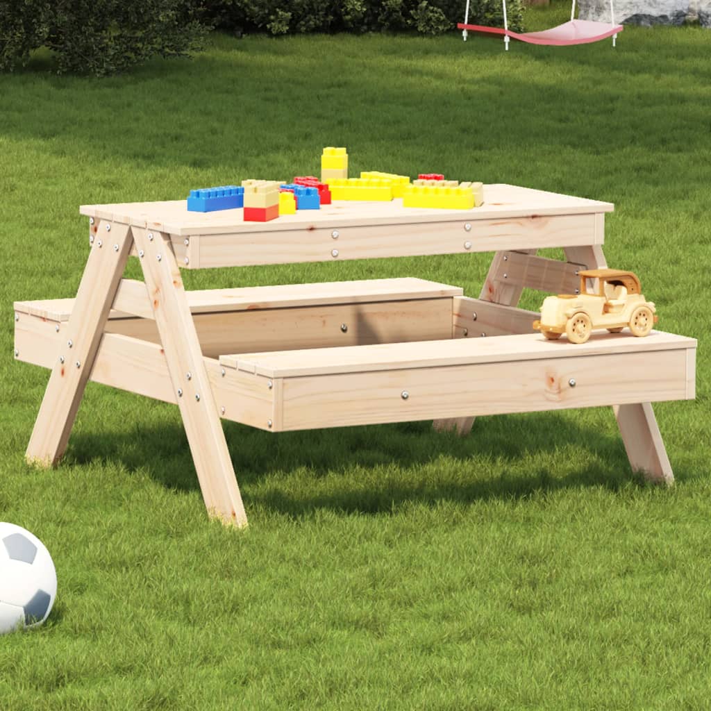 vidaXL Picknicktisch für Kinder 88x97x52 cm Massivholz Kiefer