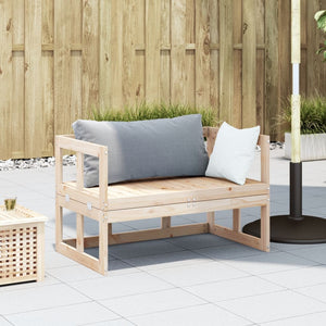 vidaXL 2-in-1 Gartensofa Verlängerbar Massivholz Kiefer