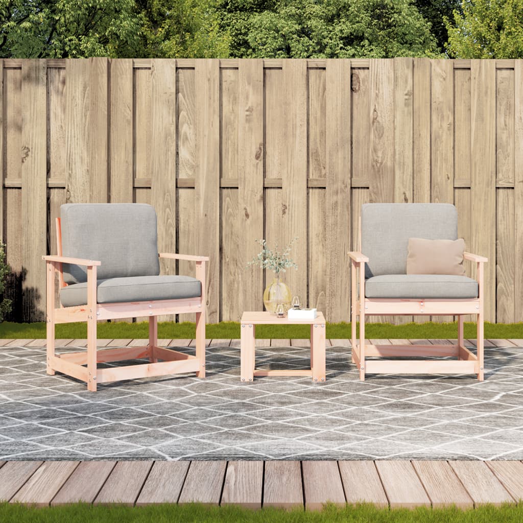 vidaXL 3-tlg. Garten-Lounge-Set Massivholz Douglasie