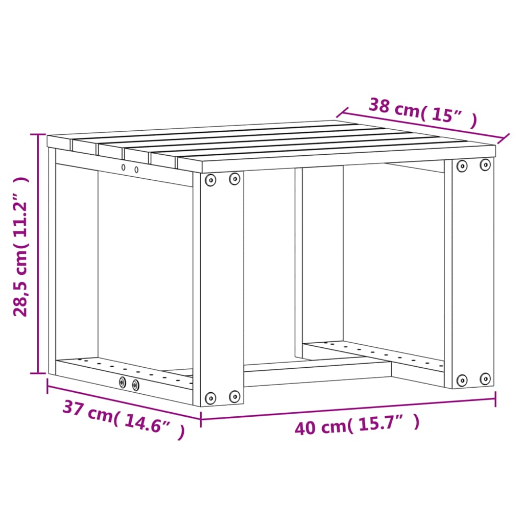 vidaXL 3-tlg. Garten-Lounge-Set Massivholz Douglasie