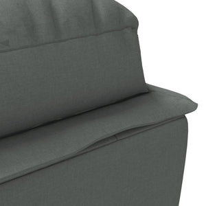 Massage-Chaiselongue mit Kissen Dunkelgrau Stoff