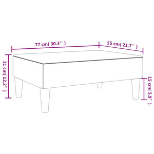 vidaXL Fußhocker Hellgrau 77x55x31 cm Stoff