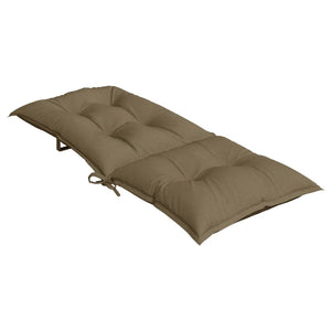 vidaXL Hochlehner-Auflagen 2 Stk. Melange Taupe 120x50x7 cm Stoff