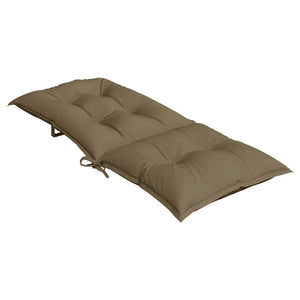 vidaXL Hochlehner-Auflagen 6 Stk. Melange Taupe 120x50x7 cm Stoff