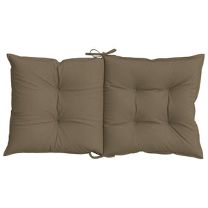 vidaXL Niedriglehner-Auflagen 2 Stk. Melange Taupe 100x50x7 cm Stoff