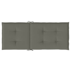 vidaXL Hochlehner-Auflagen 2 Stk. Melange Dunkelgrau 120x50x4 cm Stoff