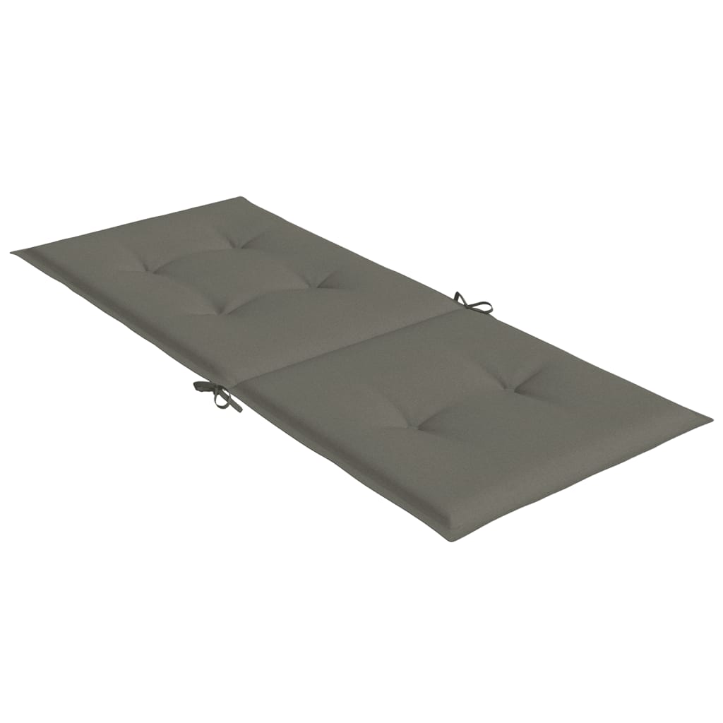 vidaXL Hochlehner-Auflagen 6 Stk. Melange Dunkelgrau 120x50x4 cm Stoff