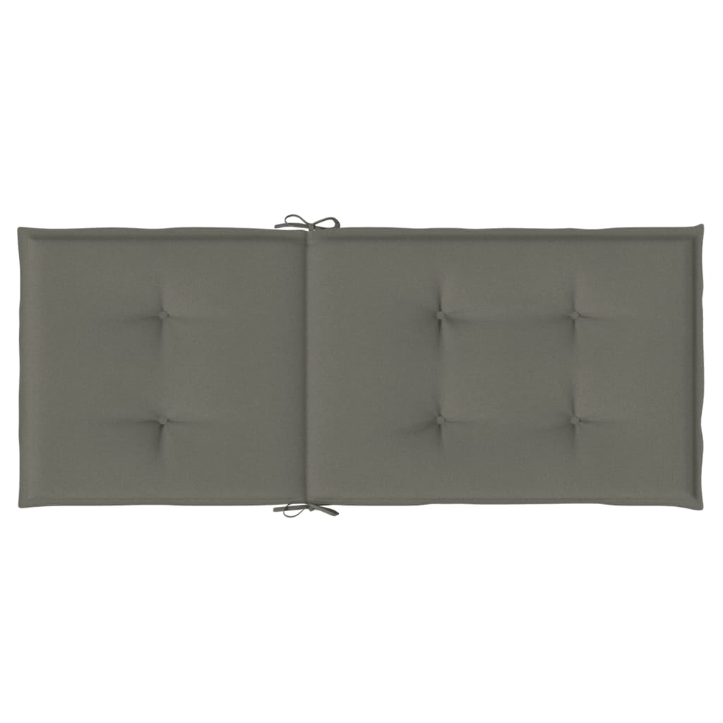 vidaXL Hochlehner-Auflagen 6 Stk. Melange Dunkelgrau 120x50x4 cm Stoff