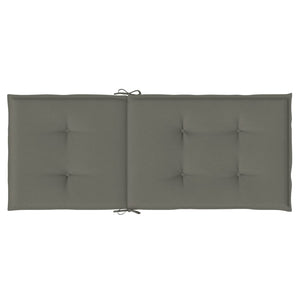 vidaXL Hochlehner-Auflagen 6 Stk. Melange Dunkelgrau 120x50x4 cm Stoff