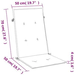 vidaXL Hochlehner-Auflagen 6 Stk. Melange Dunkelgrau 120x50x4 cm Stoff