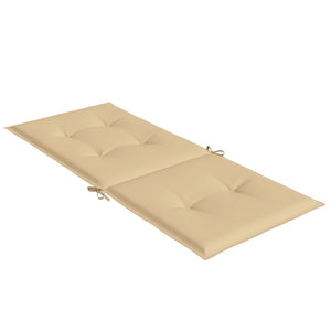 vidaXL Hochlehner-Auflagen 4 Stk. Melange Beige 120x50x4 cm Stoff