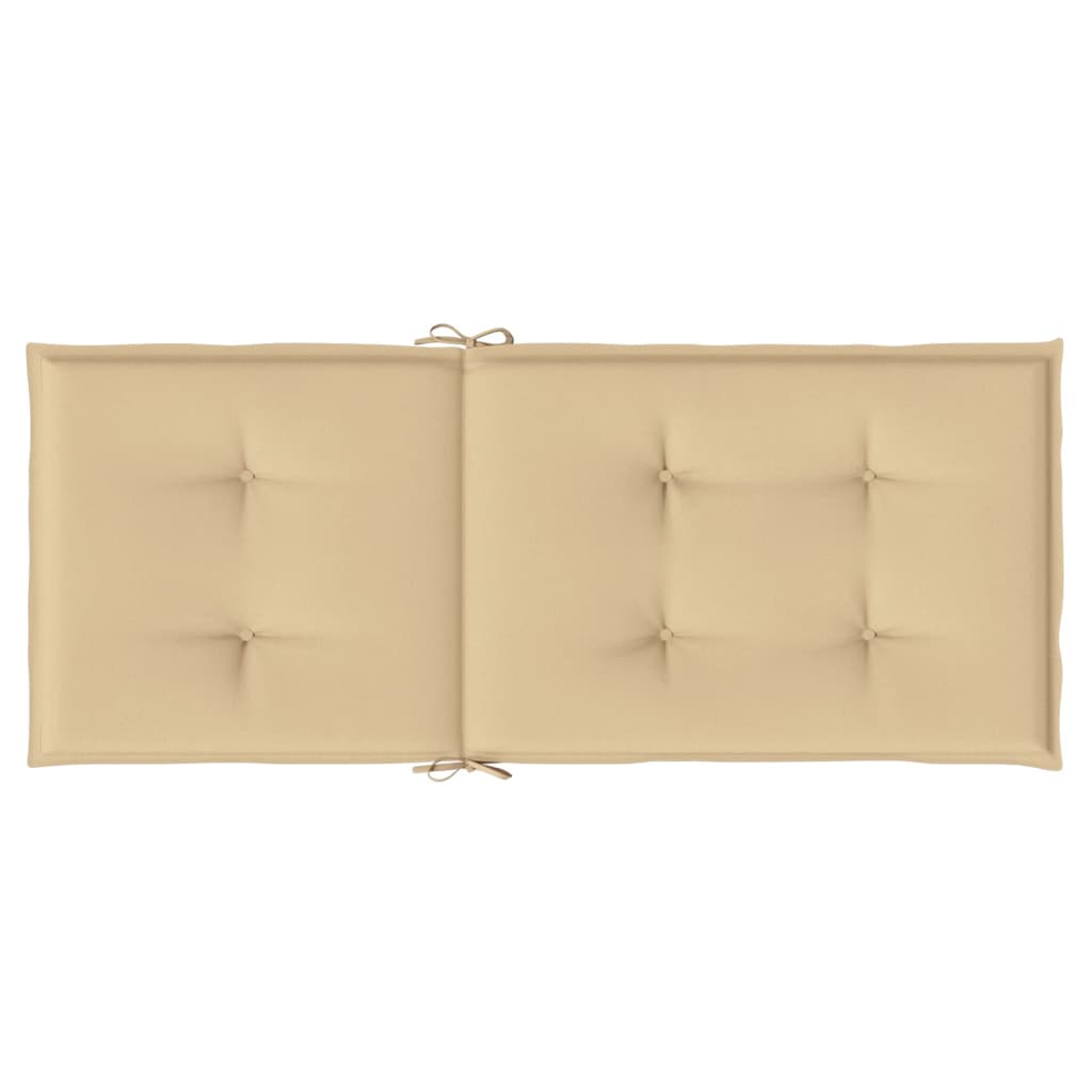 vidaXL Hochlehner-Auflagen 4 Stk. Melange Beige 120x50x4 cm Stoff