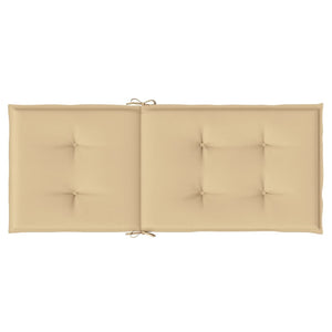 vidaXL Hochlehner-Auflagen 4 Stk. Melange Beige 120x50x4 cm Stoff