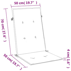 vidaXL Hochlehner-Auflagen 4 Stk. Melange Beige 120x50x4 cm Stoff