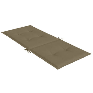 vidaXL Hochlehner-Auflagen 2 Stk. Melange Taupe 120x50x4 cm Stoff