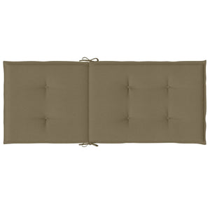 vidaXL Hochlehner-Auflagen 2 Stk. Melange Taupe 120x50x4 cm Stoff