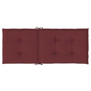 vidaXL Hochlehner-Auflagen 6 Stk. Melange Weinrot 120x50x4 cm Stoff