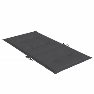 vidaXL Niedriglehner-Auflagen 4 Stk Melange Anthrazit 100x50x4cm Stoff