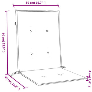 vidaXL Niedriglehner-Auflagen 4 Stk Melange Anthrazit 100x50x4cm Stoff