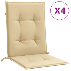 vidaXL Niedriglehner-Auflagen 4 Stk. Melange Beige 100x50x4 cm Stoff