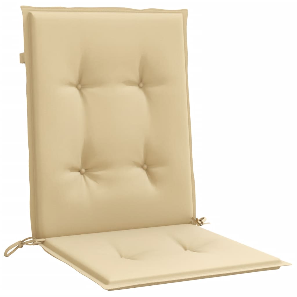 vidaXL Niedriglehner-Auflagen 4 Stk. Melange Beige 100x50x4 cm Stoff