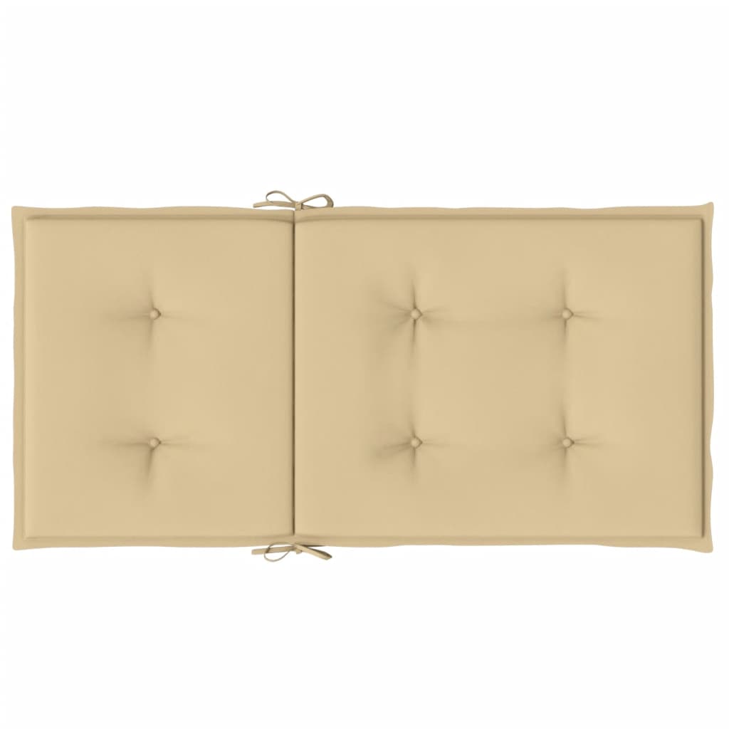 vidaXL Niedriglehner-Auflagen 4 Stk. Melange Beige 100x50x4 cm Stoff