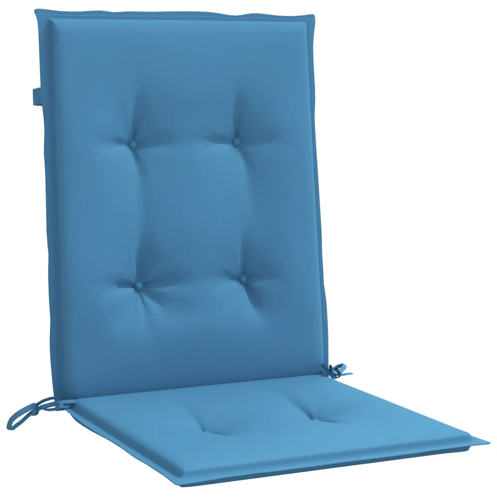 vidaXL Niedriglehner-Auflagen 2 Stk. Melange Blau 100x50x4 cm Stoff