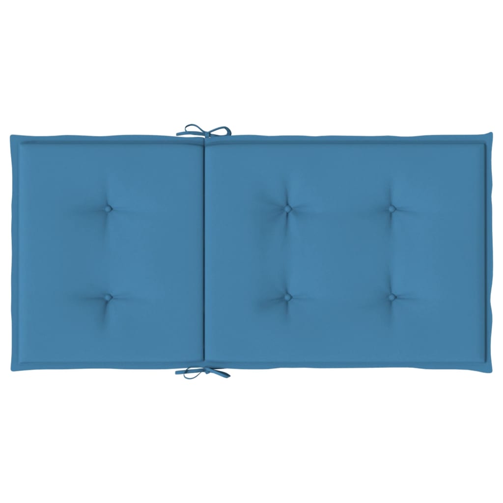 vidaXL Niedriglehner-Auflagen 2 Stk. Melange Blau 100x50x4 cm Stoff