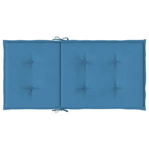 vidaXL Niedriglehner-Auflagen 2 Stk. Melange Blau 100x50x4 cm Stoff