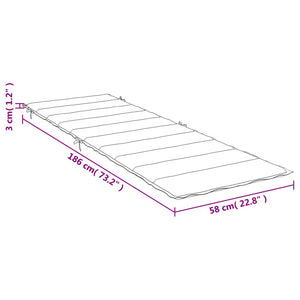 vidaXL Sonnenliegen-Auflage Melange Grün 186x58x3 cm Stoff