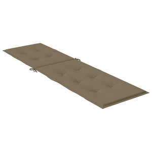 vidaXL Liegestuhl-Auflage Melange Taupe (75+105)x50x3 cm Stoff