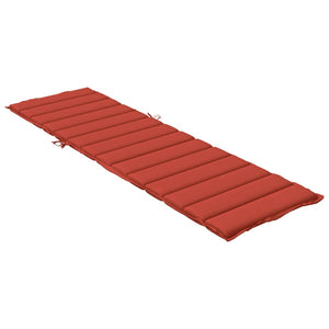 vidaXL Sonnenliegen-Auflage Melange Rot 200x50x4 cm Stoff