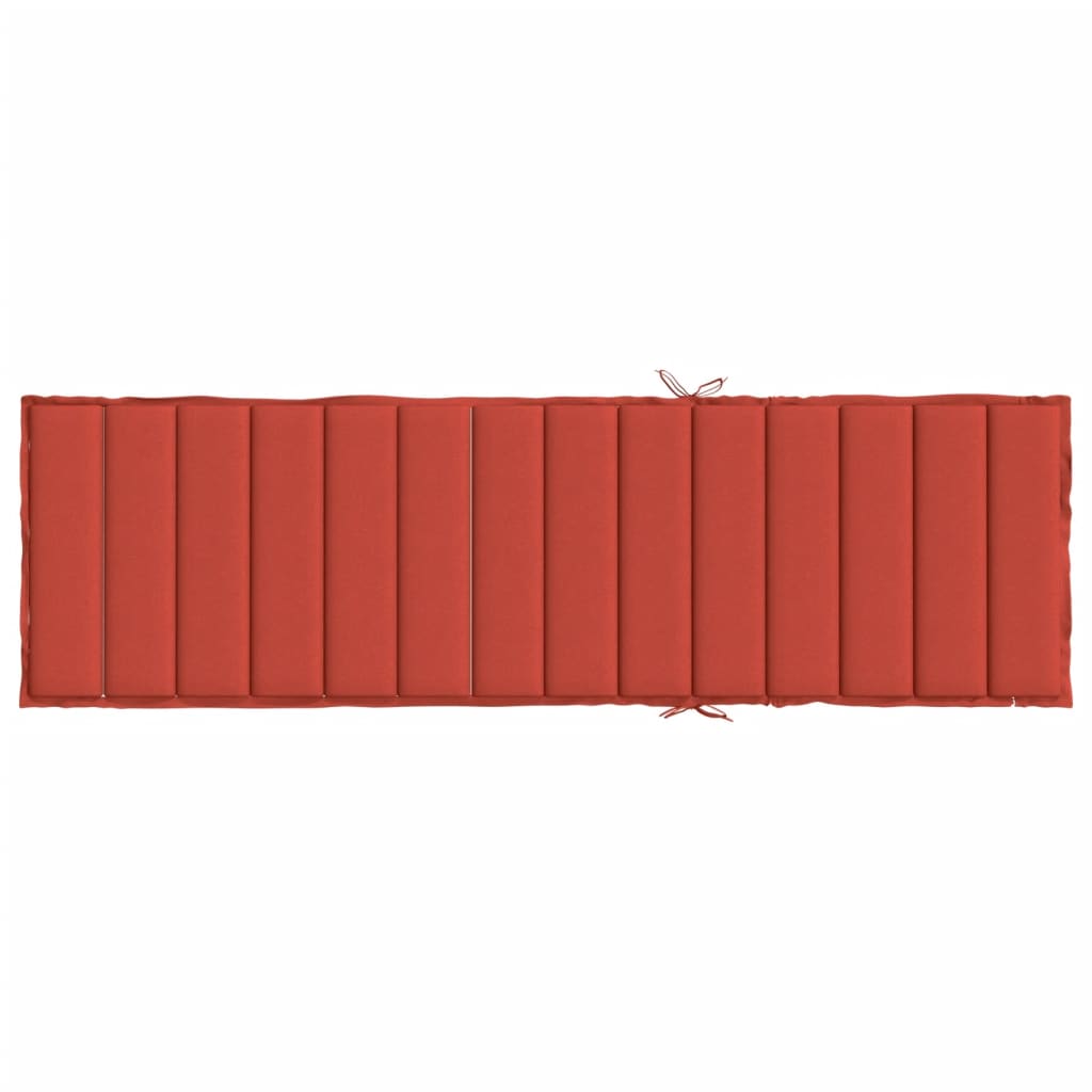 vidaXL Sonnenliegen-Auflage Melange Rot 200x50x4 cm Stoff