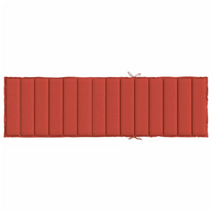 vidaXL Sonnenliegen-Auflage Melange Rot 200x50x4 cm Stoff