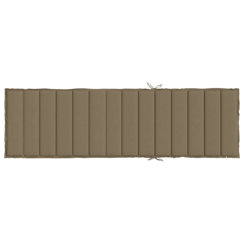 vidaXL Sonnenliegen-Auflage Melange Taupe 200x50x4 cm Stoff