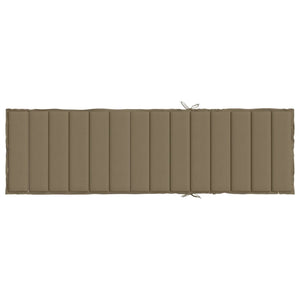 vidaXL Sonnenliegen-Auflage Melange Taupe 200x50x4 cm Stoff