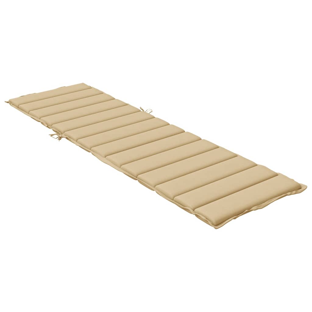 vidaXL Sonnenliegen-Auflage Melange Beige 200x60x4 cm Stoff