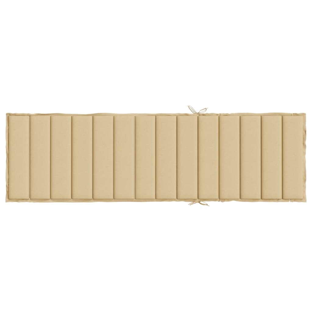 vidaXL Sonnenliegen-Auflage Melange Beige 200x60x4 cm Stoff