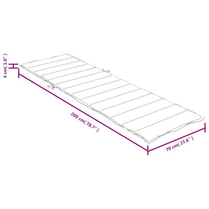 vidaXL Sonnenliegen-Auflage Melange Grün 200x70x4 cm Stoff